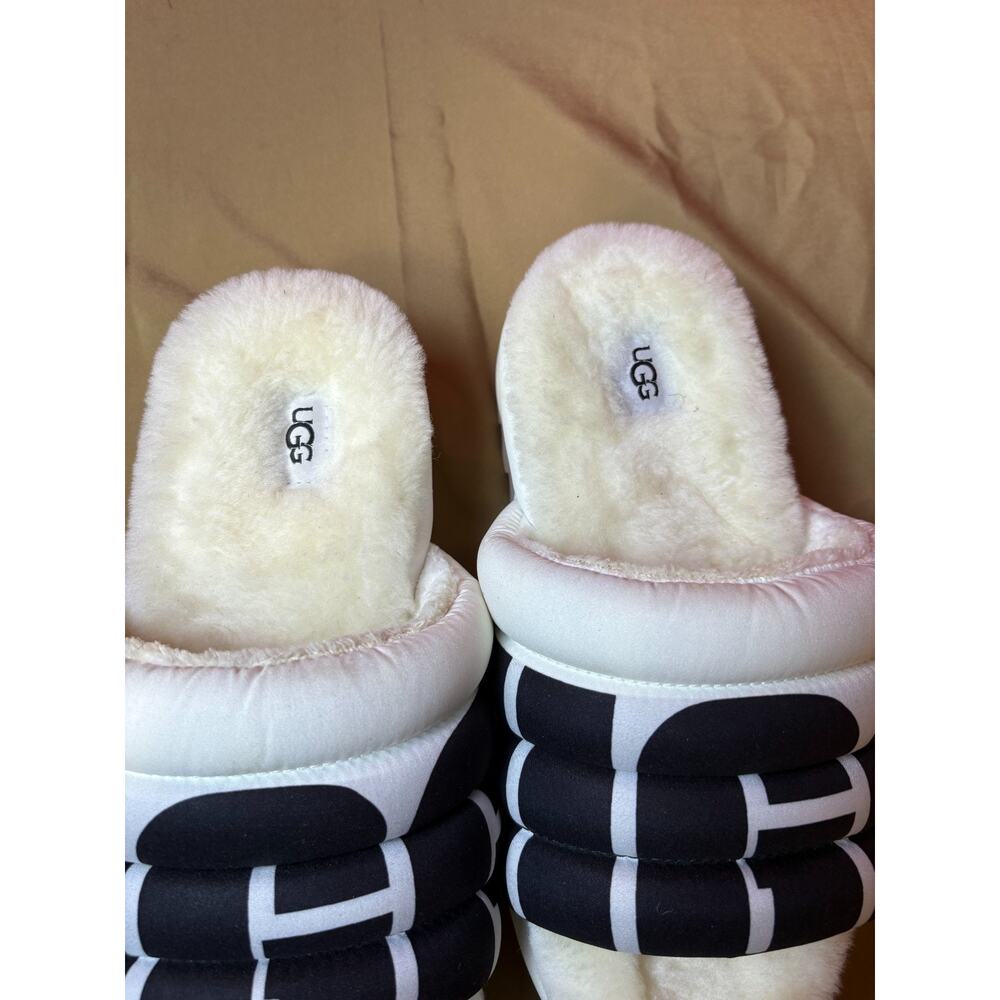 UGG Maxi Fluff Sheepskin Slide Slippers Womens Cozy - Picture 10 of 11